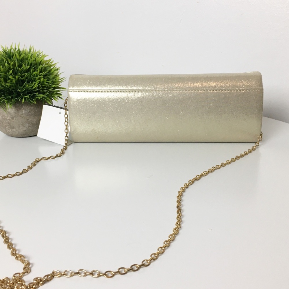 Prom / wedding Elegant bow tie clutch gold fabrics - Picture 7 of 8